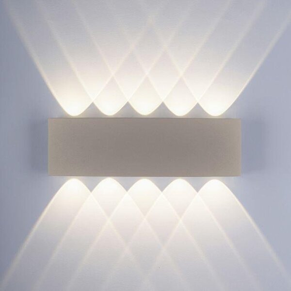 PN 9489-39 LED nástěnné svítidlo CARLO, písková barva, IP54, světlo nahoru a dolu, 3000K - PAUL NEUHAUS