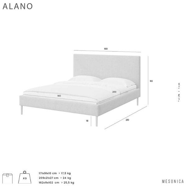 Mesonica Postel Alano 160 x 200 cm