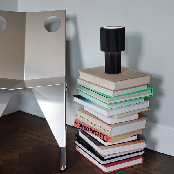 Stolní lampa Herstal, Iluma, stmívatelné, Černá, Obývací pokoj, Hliník, Moderní