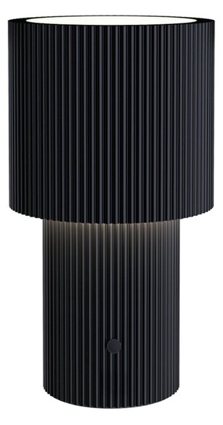 Stolní lampa Herstal, Iluma, stmívatelné, Černá, Obývací pokoj, Hliník, Moderní