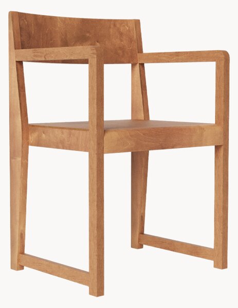 Židle's područkami z březového dřeva 01