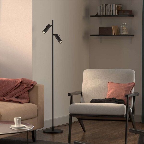 Stojací Lampa Herstal, Černá, Obývací pokoj, Kov