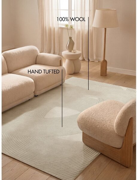 Krémový vlněný koberec 160x230 cm Kensington Victoria – Ted Baker