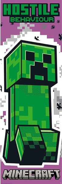 Plakát, Obraz - Minecraft - Creeper, (53 x 158 cm)