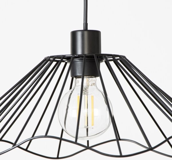 Brilagi - LED Lustr na lanku CERIA WIRE 1xE27/40W/230V pr. 40 cm černá