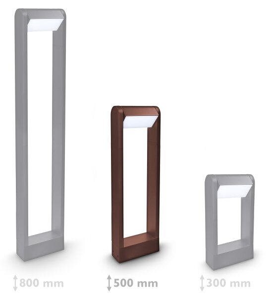 Brilagi - LED Venkovní lampa CROTONE LED/7W/230V hnědá IP54 50 cm