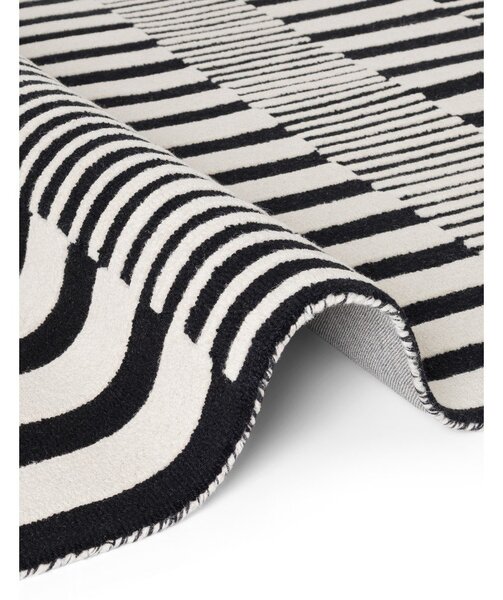Černobílý ručně tkaný vlněný koberec 120x180 cm Stryve Pulse – Elle Decoration