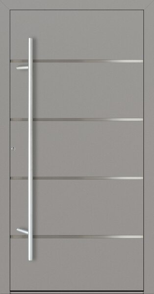 Hliníkové vchodové dveře FM Turen Premium P90 M02 šedá/bílá RAL9007/9016