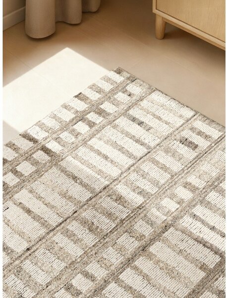 Krémový ručně tkaný vlněný koberec 120x180 cm Boho 1.0 Linara – Vikosa