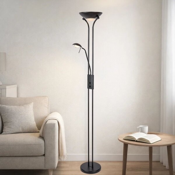 Brilagi - Stmívatelná stojací lampa SCARLETT 1xR7s/230W/230V + 1xG9/40W černá
