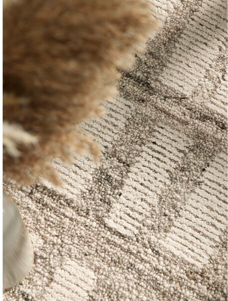 Krémový ručně tkaný vlněný koberec 120x180 cm Boho 1.0 Linara – Vikosa