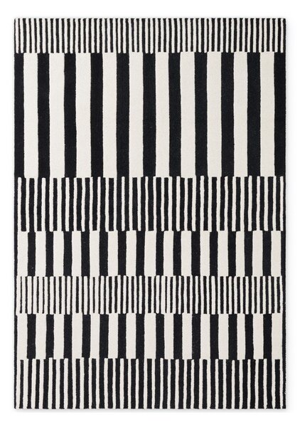 Černobílý ručně tkaný vlněný koberec 120x180 cm Stryve Pulse – Elle Decoration