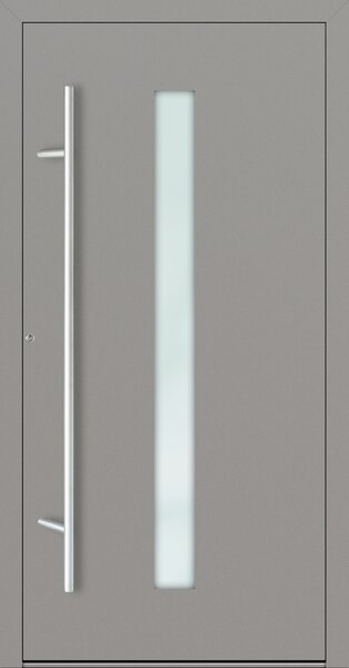 Hliníkové vchodové dveře FM Turen Premium P90 M01 šedá/bílá RAL9007/9016
