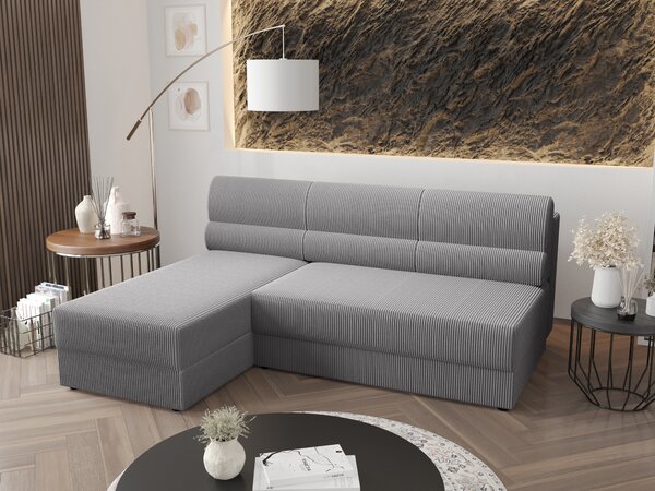 Rohová sedací souprava Radiant L1 (šedá) (L). Akce -27%