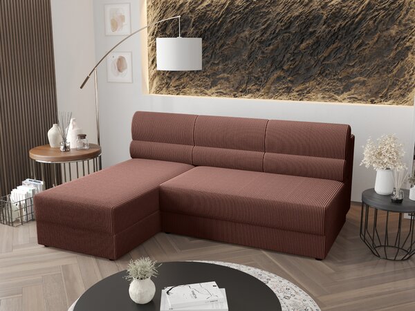 HezkýNábytek.cz Rohová sedací souprava Radiant L1 (hnědá) (L). 1062208