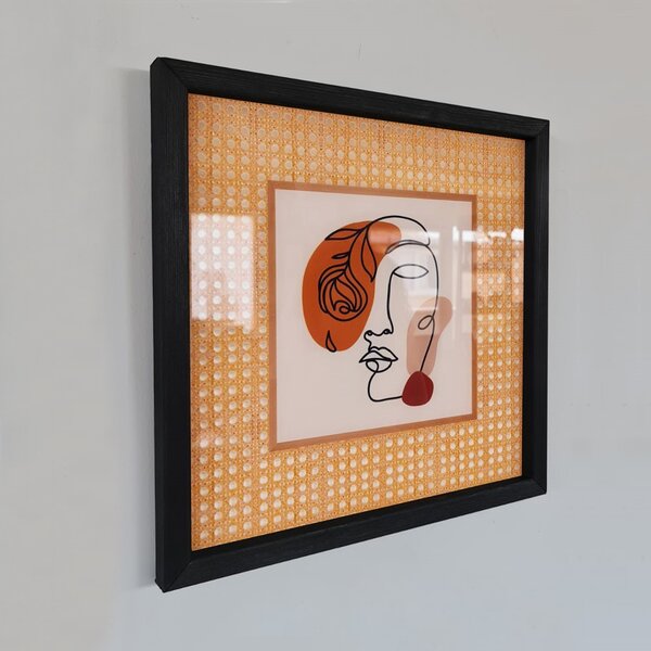 ASIR Dekorativní obraz ŽENSKÁ TVÁŘ Sklo 52x52cm