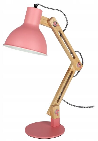 Stolní lampa 1xE27/40W/230V růžová
