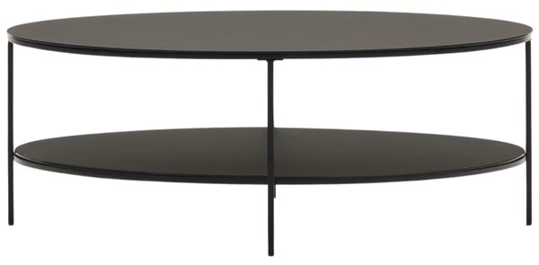 Černý skleněný konferenční stolek Kave Home Fideia 110 x 65 cm