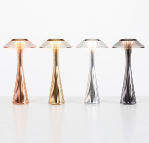 Stolní lampa Kartell, Space, Metalická, Obývací pokoj, Plast, Design