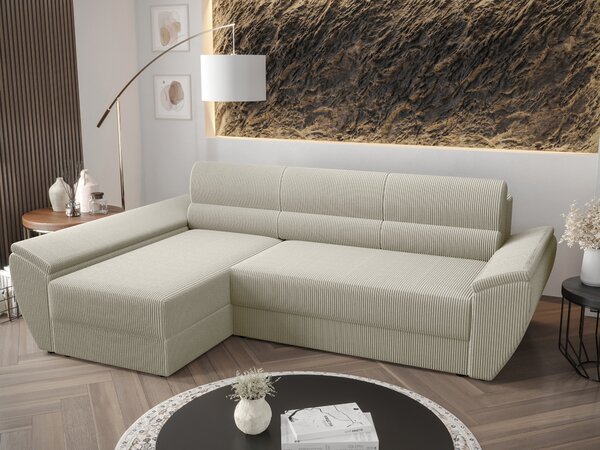 HezkýNábytek.cz Rohová sedací souprava Radiant L3 (smetanová) (L). 1062241