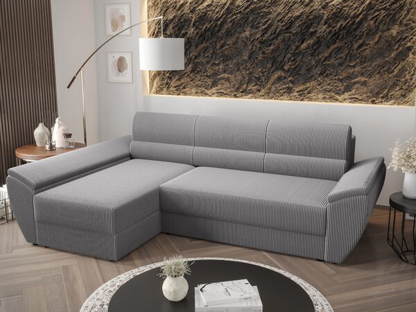 Rohová sedací souprava Radiant L3 (šedá) (L). Akce -34%