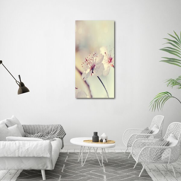 Vertikální Foto obraz canvas Květy višně ocv-102906126