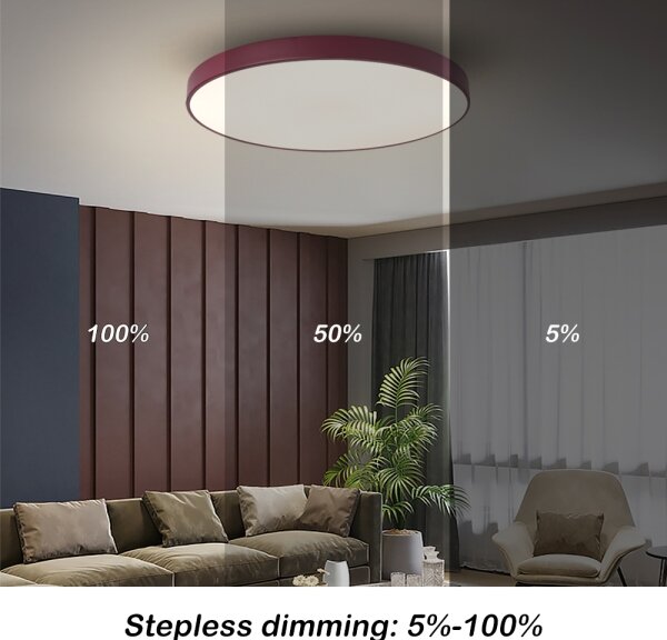 Brilagi-LED Stm stropní svítidlo POOL LED/60W/230V 3000-6000K 60 cm burgundy+DO