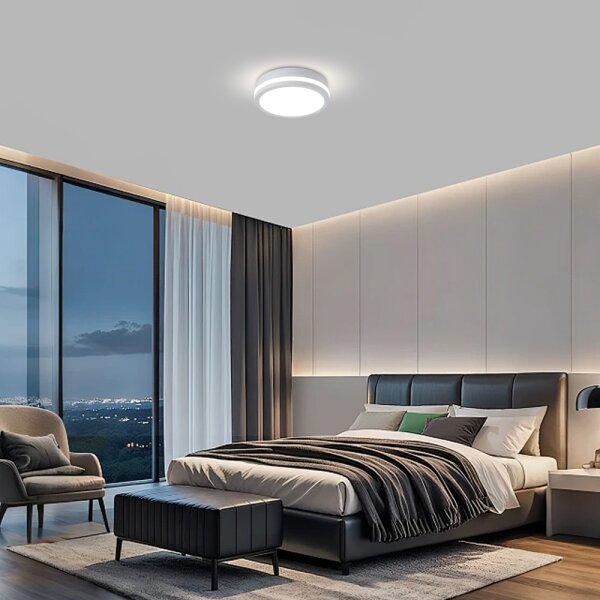 Brilagi - LED Venkovní stropní svítidlo BENE LED/18W/230V pr. 21,5 cm bílá IP54