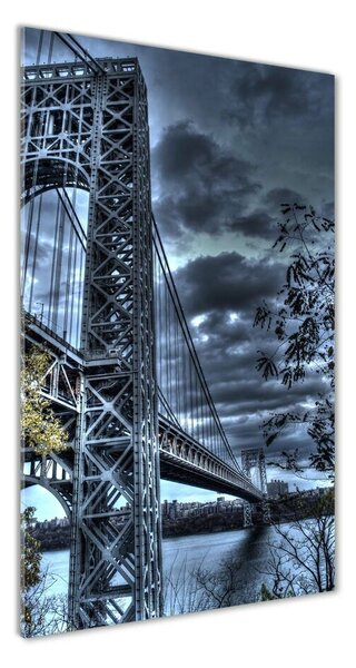 Vertikální Foto obraz fotografie na skle Most New York osv-102968699