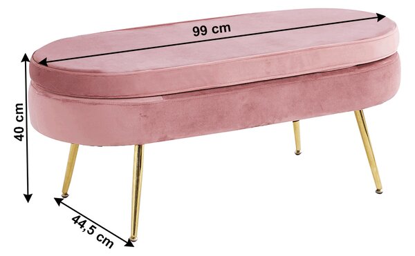 Taburet Nico (růžová + zlatá)
