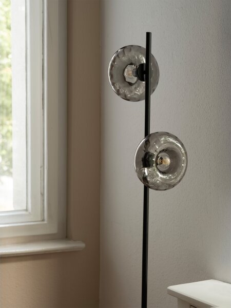Osram - Stojací lampa DECOR SMOKE 2xE14/12W/230V černá/kouřová šedá