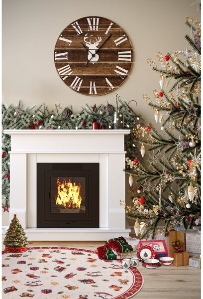Červený kulatý koberec s vánočním motivem ø 150 cm Red Christmas – Villeroy&Boch