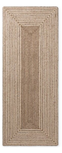 Oboustranný/ručně tkaný jutový běhoun ve světle přírodní barvě/v tmavě přírodní barvě 80x200 cm Juno – Hanse Home