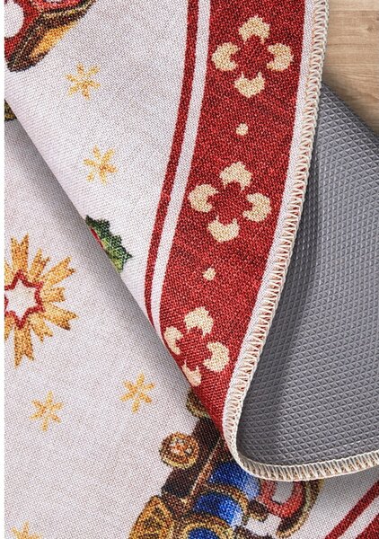 Červený kulatý koberec s vánočním motivem ø 150 cm Red Christmas – Villeroy&Boch