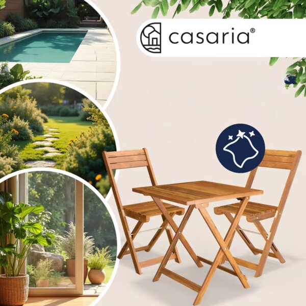Balkónový set VITEK, 1+2, přírodní hnědá Casaria
