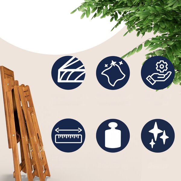 Balkónový set VITEK, 1+2, přírodní hnědá Casaria