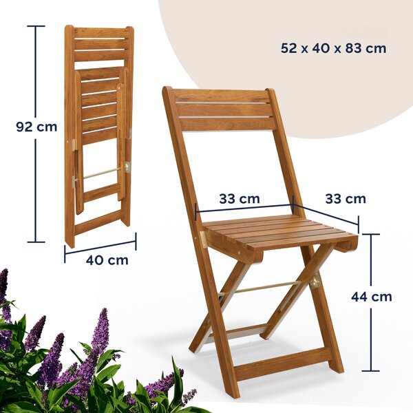 Balkónový set VITEK, 1+2, přírodní hnědá Casaria