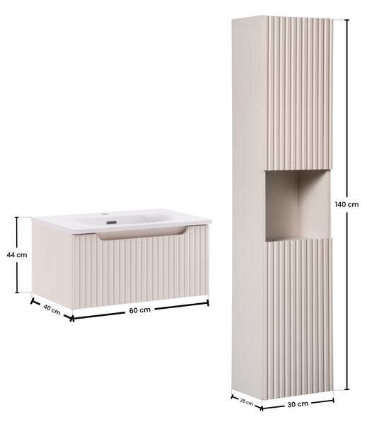 Comad Set koupelnového nábytku Nova Cashmere 60 kašmír mat