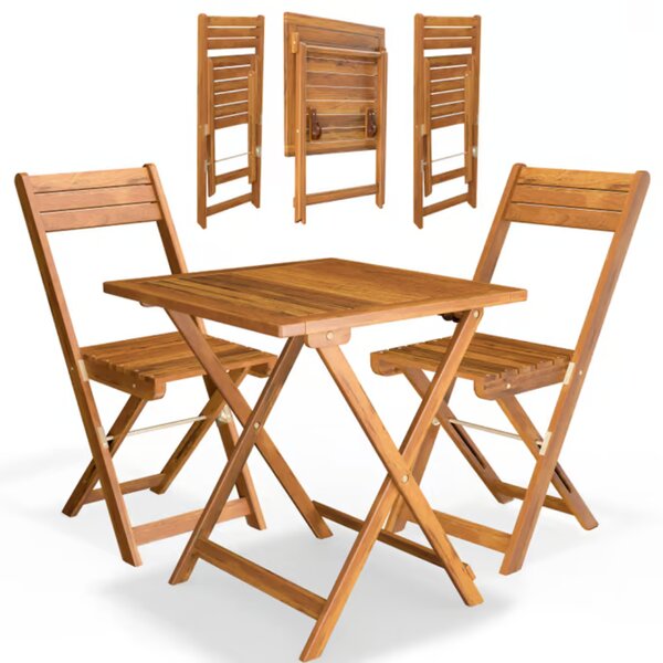 Balkónový set VITEK, 1+2, přírodní hnědá Casaria
