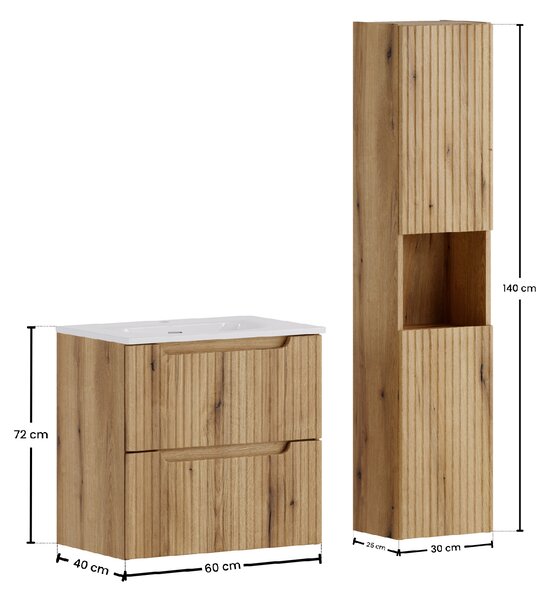 Comad Set koupelnového nábytku Nova Coast Evoke 60 dub coast evoke