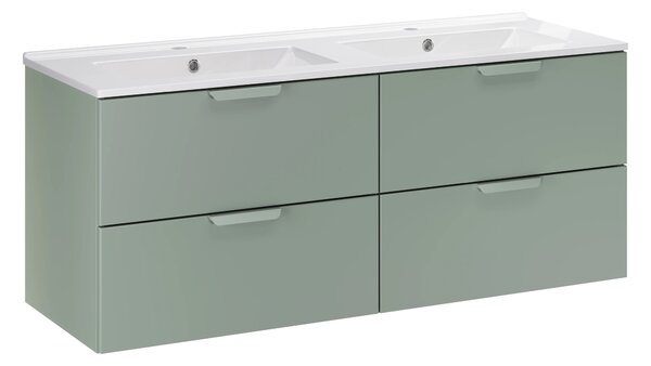 Comad Koupelnová skříňka s nábytkovým dvojumyvadlem Aster Green 120 zelená