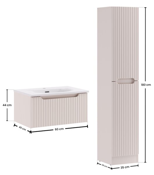 Comad Set koupelnového nábytku Nova Cashmere 60 kašmír mat