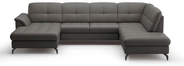SEDACÍ SOUPRAVA, textil, kůže, antracitová Sit & More - Sedací soupravy, Online Only