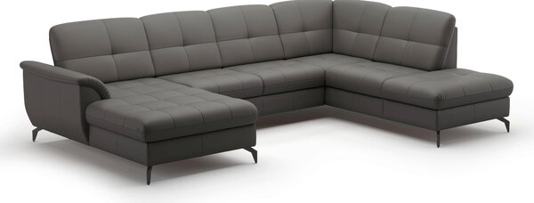 SEDACÍ SOUPRAVA, textil, kůže, antracitová Sit & More - Sedací soupravy, Online Only
