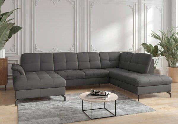 SEDACÍ SOUPRAVA, textil, kůže, antracitová Sit & More - Sedací soupravy, Online Only