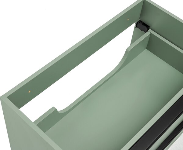 Comad Koupelnová skříňka s nábytkovým umyvadlem Sombra Green 70 rákosově zelená se zásuvkami