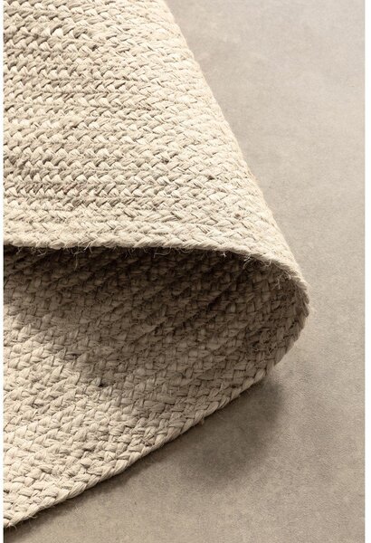 Krémový oboustranný/ručně tkaný jutový kulatý koberec ø 100 cm Braided – Hanse Home