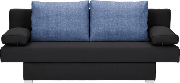 ROZKLÁDACÍ POHOVKA, textil, modrá, černá Carryhome - Rozkládací pohovky