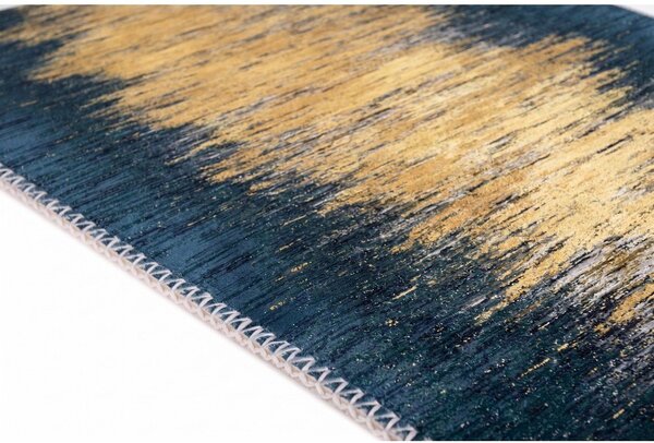 Žlutý/tmavě modrý pratelný koberec 50x80 cm Goldie – Vitaus