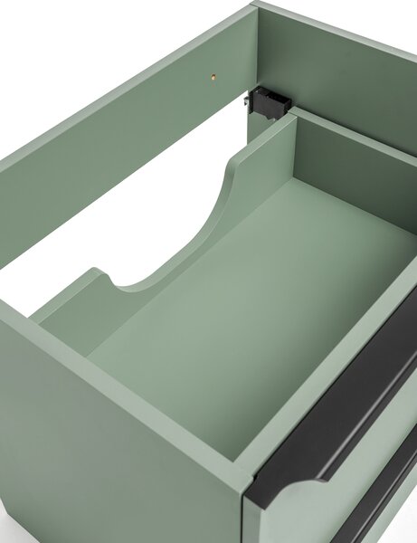 Comad Koupelnová skříňka s nábytkovým umyvadlem Sombra Green 70 rákosově zelená se zásuvkami